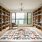 Rainbow Noah's Ark Animal Area Rug