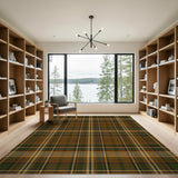 Brown Plaid Heritage Area Rug
