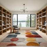 Multi-Color Geometric Overlap Area Rug