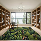 Floral Vintage Lush Fern Glade Area Rug