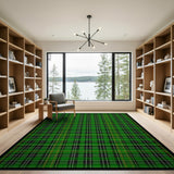Geometric Modern Classic Green Tartan Plaid Area Rug