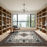 Beige and Neutral Ornate Beige Traditional Persian Area Rug