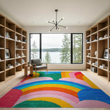 Vibrant Rainbow Arches Area Rug
