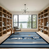 Pixel Camper Vans Mountain Stripe Area Rug