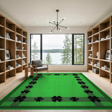 Green Shamrock Border Area Rug