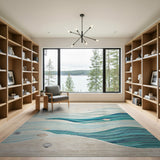 Seashell Ocean Waves Coastal Area Rug