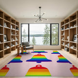 Rainbow Bells Kids Area Rug