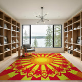 Southwestern Radiant Sunburst Geometric Area Rug