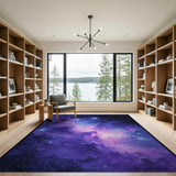 Abstract Area Cosmic Purple Nebula Area Rug