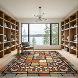 Distressed Terracotta Tile Mosaic Rug