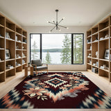 Heritage Tribal Diamond Floral Area Rug