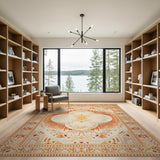 Terracotta Triple Moon Southwestern Area Rug