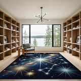 Cosmic Constellations Starburst Galaxy Rug