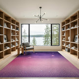 Starry Purple-Pink Galaxy Area Rug