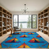 Rainbow Tent Festival Area Rug