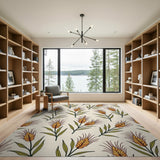 Golden Wheat Stalks Area Rug