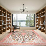 Pink Leopard Persian Area Rug