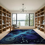 Cosmic Galaxy Tribal Dot Art Rug