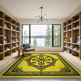 Traditional Persian Ornate Yellow Persian Medallion Rug