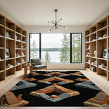 Isometric Pyramid Staircase Area Rug