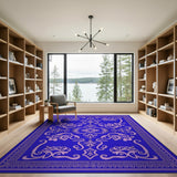 Purple Ornate Persian Floral Area Rug