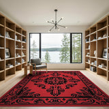 Ornate Red Traditional Persian Medallion Rug