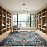 Southwestern Grey Diamond Geometric Area Rug