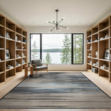Modern Ombre Striped Grey Area Rug