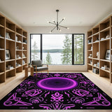 Mystical Purple Mandala Area Rug