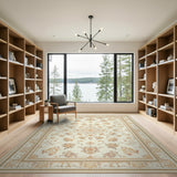 Ornate Cream Persian Floral Medallion Rug