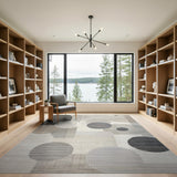 Geometric Modern Modern Geometric Abstract Grey Area Rug