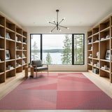 Pink Geometric Abstract Area Rug