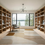 Abstract Area Organic Abstract Beige Neutral Area Rug