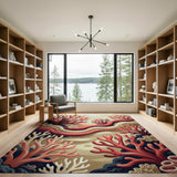 Vibrant Coral Reef Area Rug
