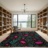Pink Pod Tribal Pattern Area Rug