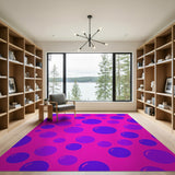 Playful Pink Bubble Pop Area Rug