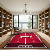 Red Red Football Field Area Rug