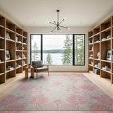 Blush Floral Vintage Blush Pink Floral Vintage Area Rug