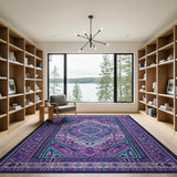 Purple Heritage Tribal Area Rug