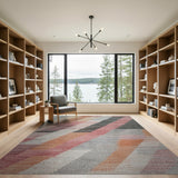 Bold Diagonal Multi-Color Stripe Area Rug