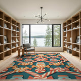 Whimsical Candy Lollipop Jar Pattern Rug