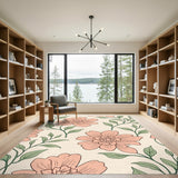 Pink Floral Vintage No. 7 Area Rug