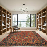 Red Persian Floral Traditional Persian Area Rug