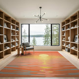 Vibrant Sunset Reflection Area Rug