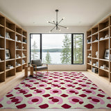 Pink Abstract Leopard Spot Area Rug