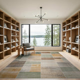 Distressed Patchwork Multi-Color Area Rug
