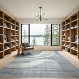 Wave Grey Abstract Wave Area Rug