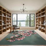 Cherry Blossom Branch Pink Area Rug