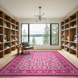 Pink Exquisite Pink Floral Persian Area Rug