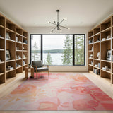 Pink Blush Pink Abstract Watercolor Area Rug